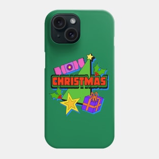Christmas Tree, Cracker, Holly and Gifts Phone Case