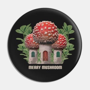 Vintage Merry Mushroom Pin