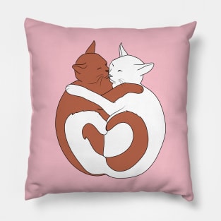 Hugging Cats Pillow