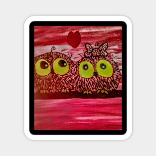 Owls in love Magnet