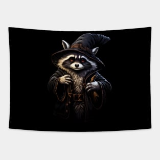 Wizard raccoon rpg character Tapestry