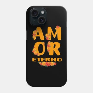 Amor eterno mexican day of the dead decoration eternal love cempasúchitl mexican flowers marigold Phone Case