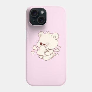 Osito Bongo, Ama el Amor no1 Blanco y Cafe Phone Case