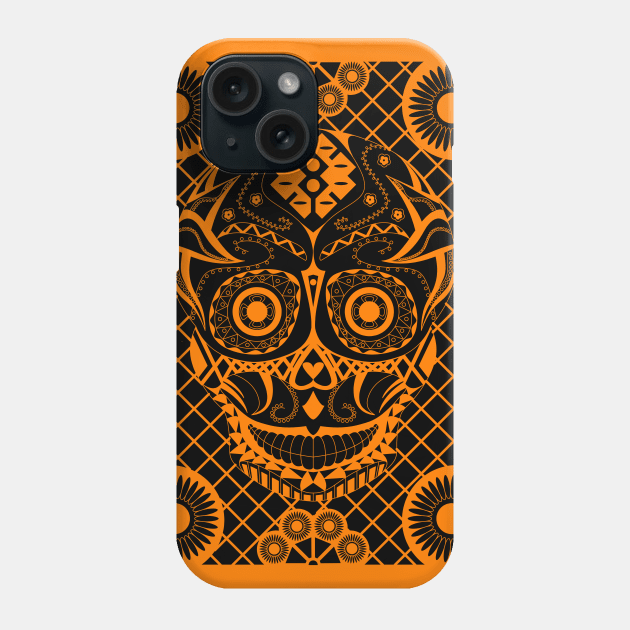 orange picnic in skeleton pattern ecopop Phone Case by jorge_lebeau