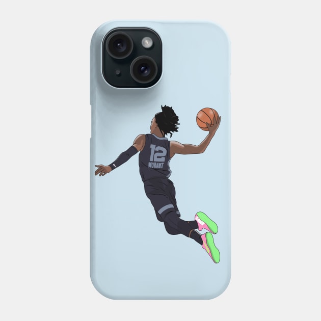 Ja Morant Big Air Dunk Memphis Basketball Phone Case by Hevding