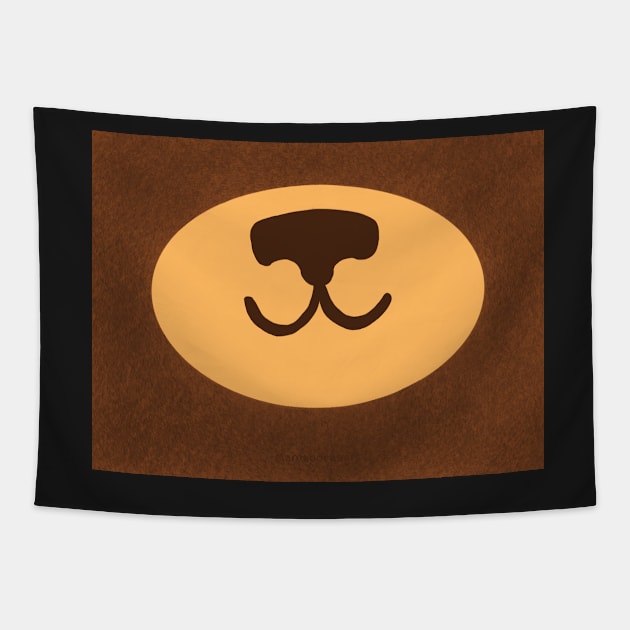 Teddy Bear Face Mask Tapestry by MamaODea