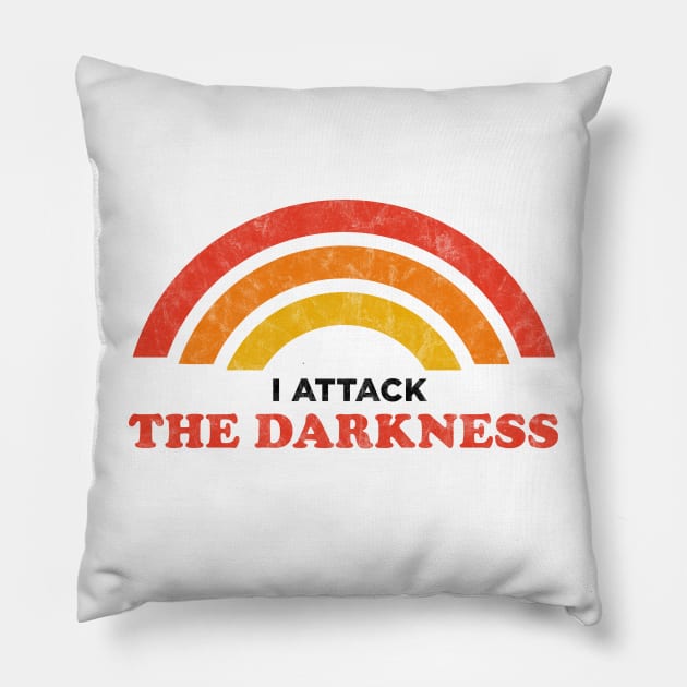 DnD - I Attack the Darkness Pillow by karutees