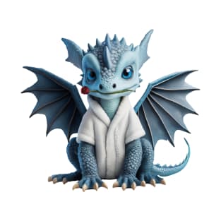 Cute Blue Baby Dragon with a Red Rose T-Shirt