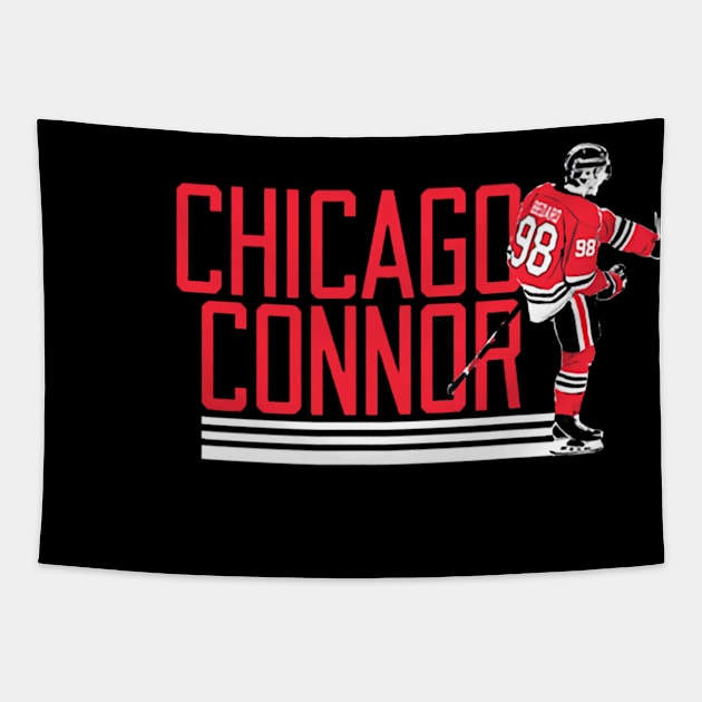 Connor Bedard Chicago Tapestry by stevenmsparks