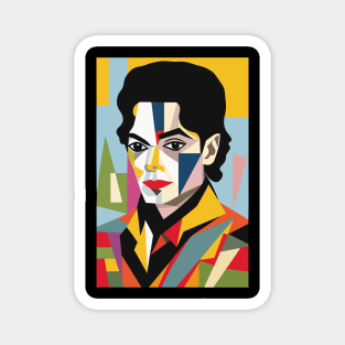 Portrait of King of Pop Magnet