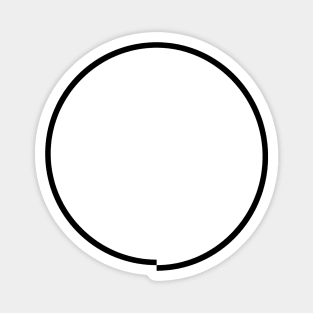 Disturbing OCD Circle Meme (black) Magnet