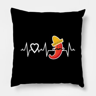 Chili Pepper Hebeat I Love Peppers Mexican Food Pillow