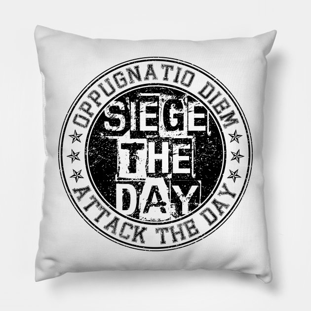 Siege The Day - Black [GTA] Pillow by GTA