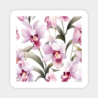 Watercolor Orchid Pattern 11 Magnet