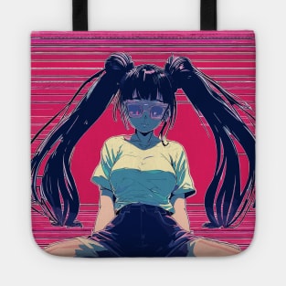 Trendy retro girl Tote