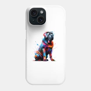 Colorful Splashed Paint Neapolitan Mastiff Art Phone Case