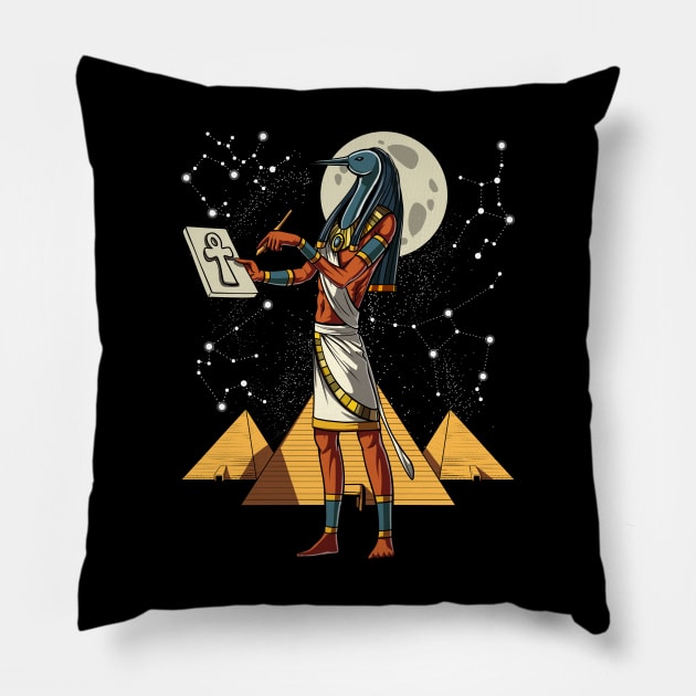 Egyptian God Thoth Pillow by underheaven