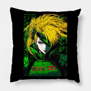 Vaporwave Modern Super Hero Girl Pillow