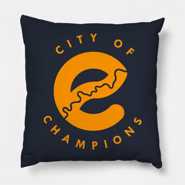 Edmonton City of Champions Pillow by Edmonton River