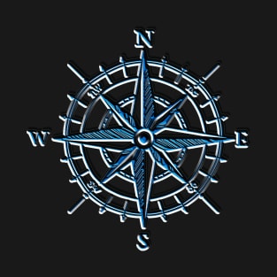 Compass North South Direction Art T-Shirt