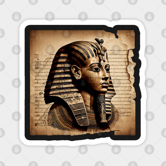 Tutankhamun the boy king Magnet by Buff Geeks Art