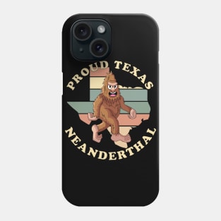 Proud Texas American Neanderthal Funny Retro Vintage Phone Case