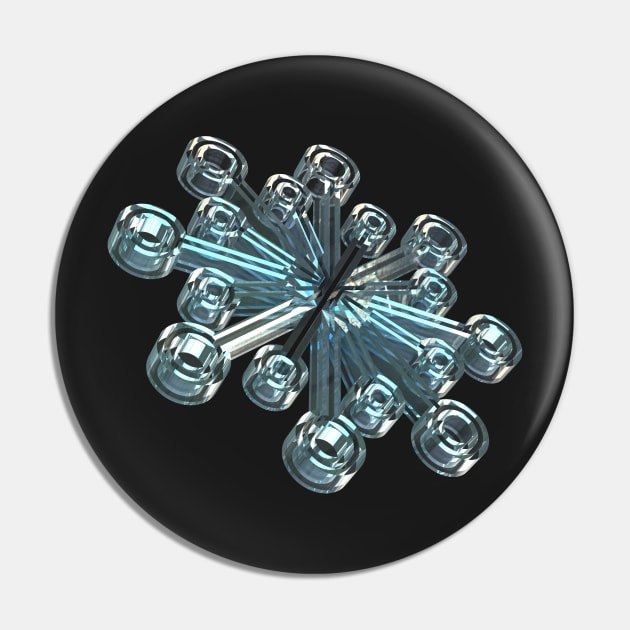 3D Snowflake Pin by Shadowbyte91