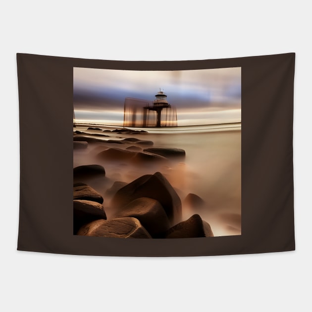 Port Philip Bay Coastal Landscape Photo Tapestry by druidwolfart