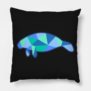 Geometric Manatee Blue - Full Front Pillow