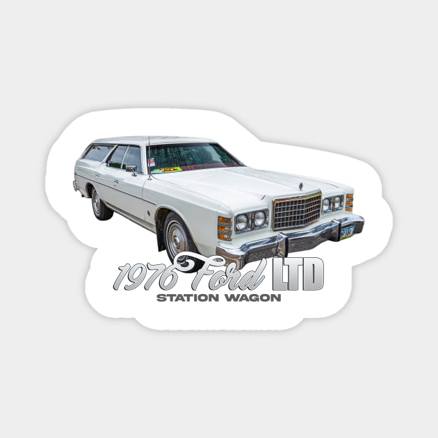 1976 Ford LTD Station Wagon Magnet by Gestalt Imagery