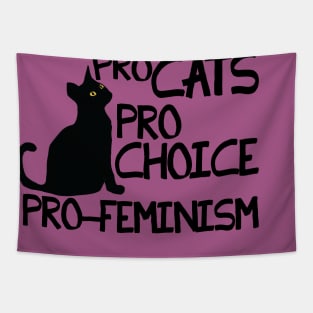 Pro Cats Pro Choice Pro Feminism Tapestry