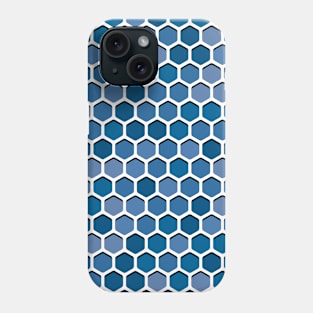 Blue Hexagonal Tile Pattern Phone Case