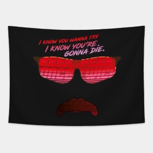 Peek one Peek Twice Moustache Edition Tapestry