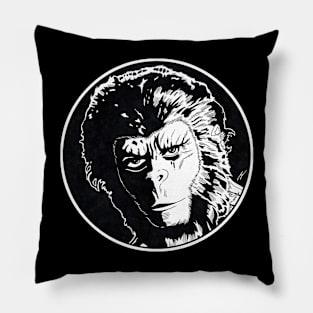 CORNELIUS - Planet of the Apes (Circle Black and White) Pillow