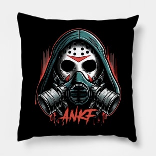 Hooded Masked Logo Pillow