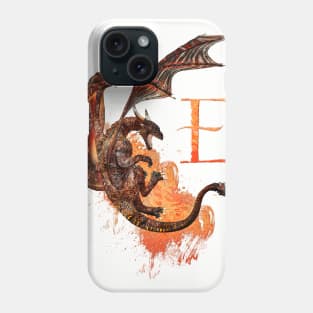 Drachen Buchstabe E Phone Case