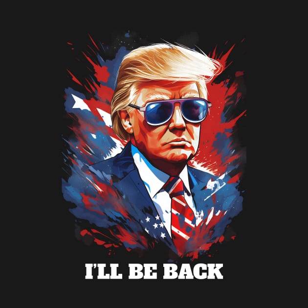 Trump I'll Be Back Art by Lazyshophouse