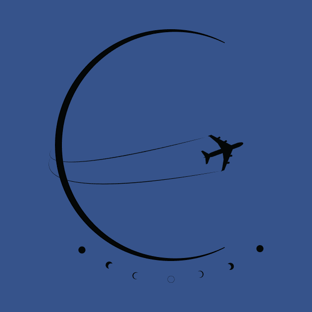 Aircraft crossing moonlight design by Avion