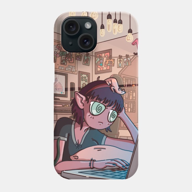 University girl Phone Case by Meeko_Art