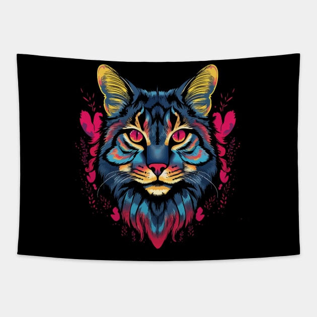 American Bobcat Valentine Day Tapestry by JH Mart