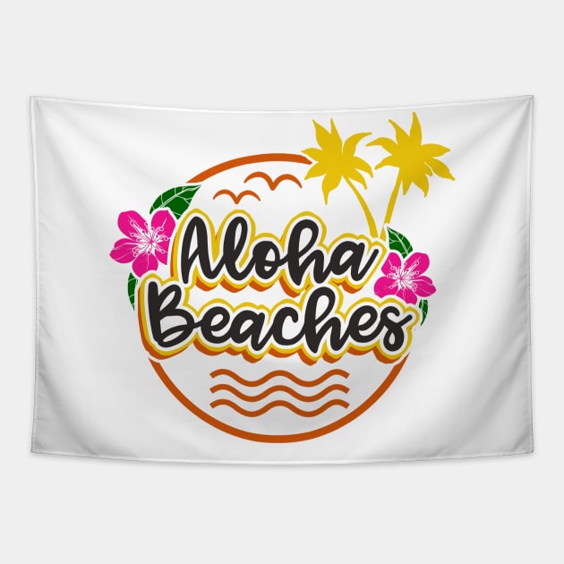 Aloha Beaches Tapestry by KsuAnn