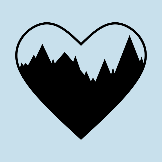 Mountain Heart (Black) by Graograman