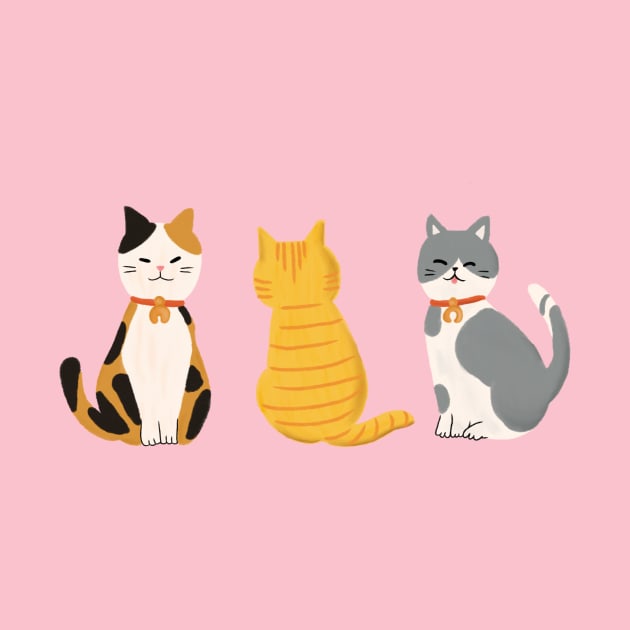 popcast three cats by ly.s_art