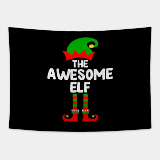 Awesome Elf Matching Family Group Christmas Party Pajama Tapestry