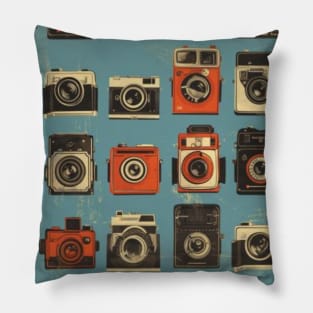 Vintage Camera Pattern Pillow