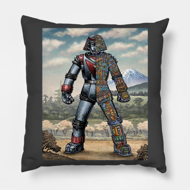 Giant Robo Cutaway Pillow by ChetArt