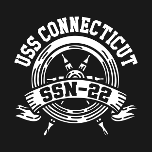 Uss Connecticut Ssn-22 Ship Helm Wheel T-Shirt