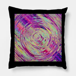 Bright multicolored psychedelic waves Pillow