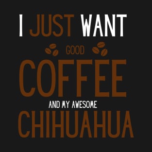 Chihuahua coffee dog cafe T-Shirt