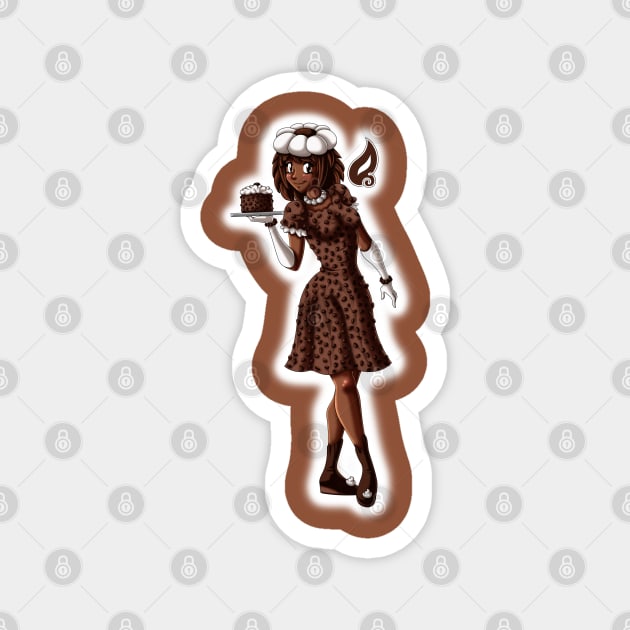 Chocolate Cake - Sweet Fairies Magnet by Louisalulu Arts